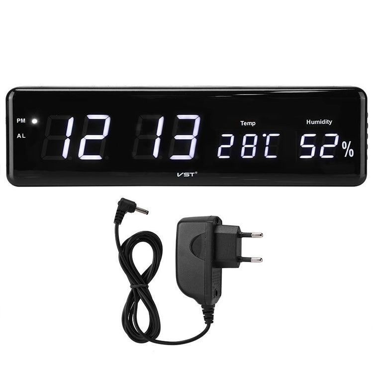 Combinatorial Alarm Clock Practical Digital Hanging Dual-purpose LED Clock, EU Plug(Green) by bashfashion