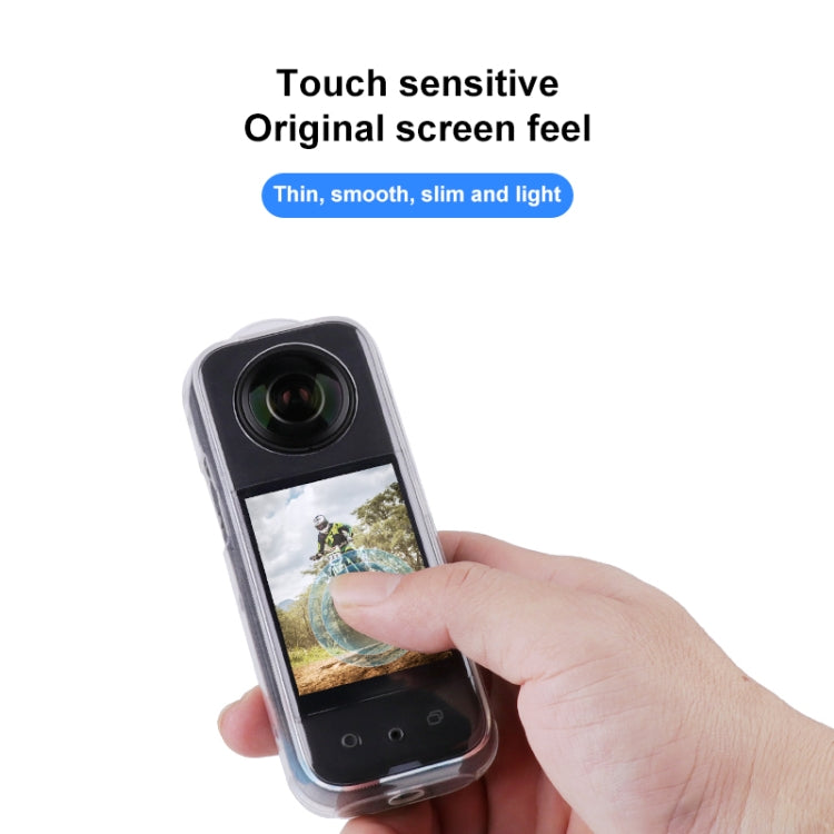 For Insta360 X3 Hollow Clear TPU Protective Case (Transparent) by bashfashion