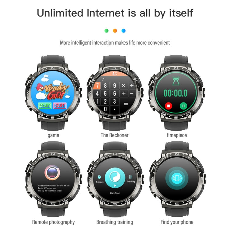 M68 Plus 1.52 inch Round Screen 2 in 1 Bluetooth Earphone Smart Watch, 512MB Memory Support Health Monitoring(Black) by bashfashion