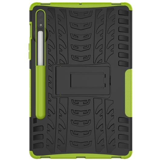For Samsung Galaxy Tab S9 / S7 / S8 Tire Texture TPU + PC Tablet Case(Green) by bashfashion