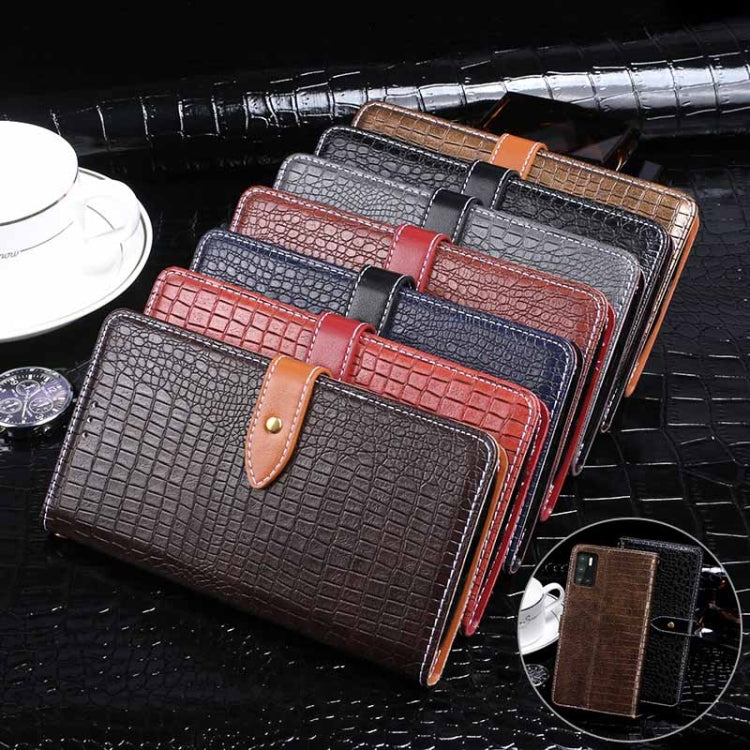 For Cubot P40 idewei Crocodile Texture Horizontal Flip Leather Case with Holder & Card Slots & Wallet(Black) by idewei