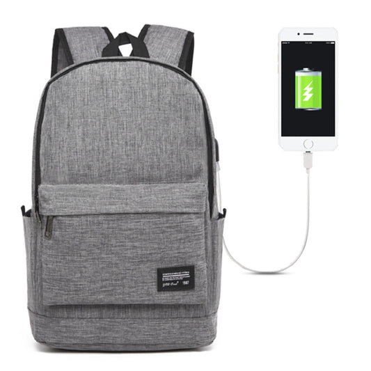 Universal Multi-Function Oxford Cloth Laptop Shoulders Bag Backpack with External USB Charging Port, Size: 45x31x16cm, For 15.6 inch and Below Macbook, Samsung, Lenovo, Sony, DELL Alienware, CHUWI, ASUS, HP(Grey) by bashfashion