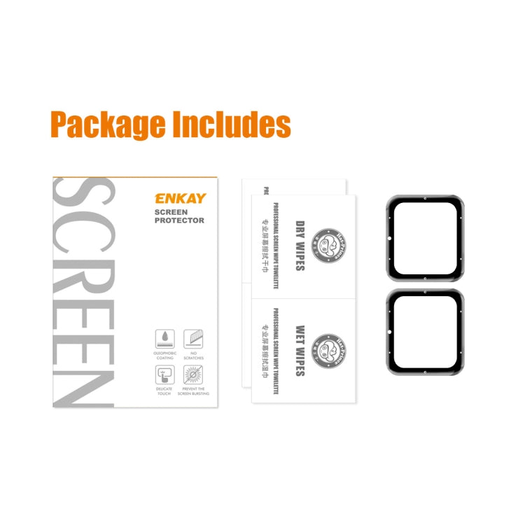 2 PCS For Garmin Venu SQ 2 ENKAY 3D Full Coverage Soft PC Edge + PMMA HD Screen Protector Film(Music Version) by ENKAY