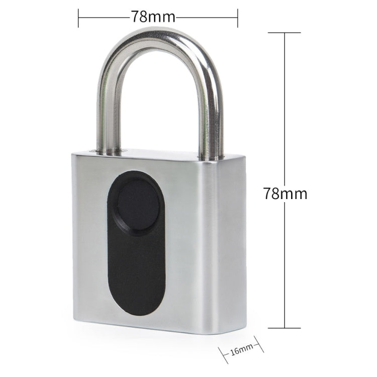 USB Rechargeable Door Lock Fingerprint Padlock Quick Unlock Security Keyless Smart Metal Lock by bashfashion