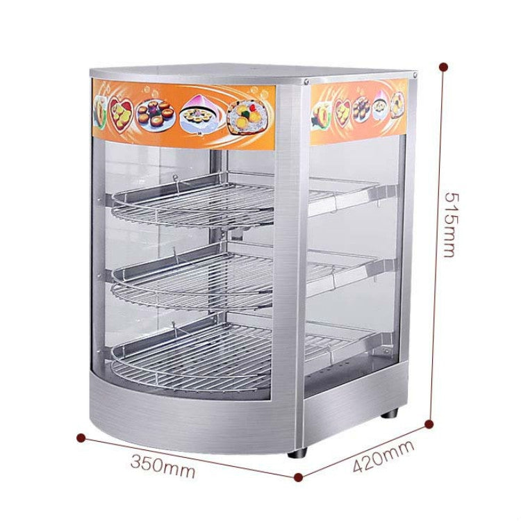 DH-1P Three-layer Electrical Heating Holding Cabinet Egg Tart Pizza Bread Food Heating Constant Temperature Holding Display Cabinet, CN Plug by bashfashion