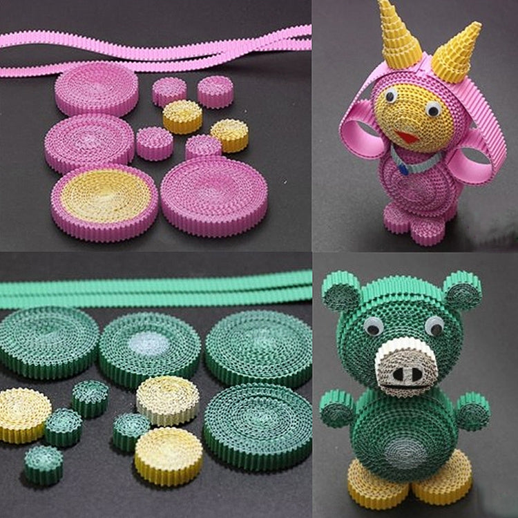 10 Sheets Corrugated Paper Thickened Wrapping Paper Handmade DIY Wrapping Paper Material, Specification: 50x70cm(Grass Green) by bashfashion