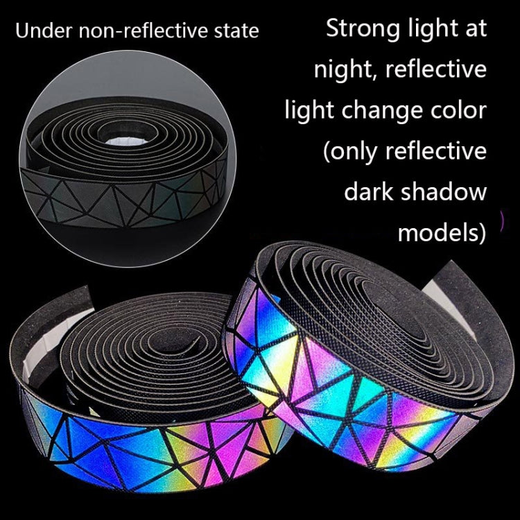 WEST BIKING Bicycle Volorful Handlebar Straps Shock Absorption PU Non-Slip Handlebar Wrap Riding Equipment(Reflective Shadow) by WEST BIKING