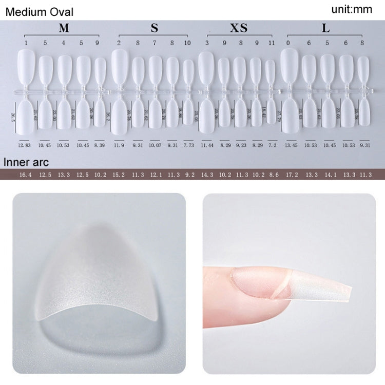 10pairs Of 100pcs/Box Frosted False Nails Artificial Tip, Shape: Long Ladder M by bashfashion