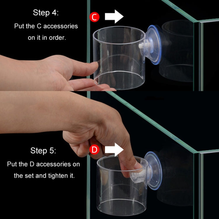 Acrylic Transparent Feeding Ring Fish Tank Feeder Floating Fixed Fish Feeder, Specification: Large Cylinder by bashfashion