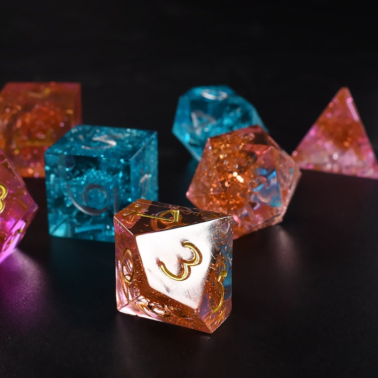 Silicone Dice Resin Molds with 7 Standard Polyhedral Stereoscopic Dice Cavities by bashfashion