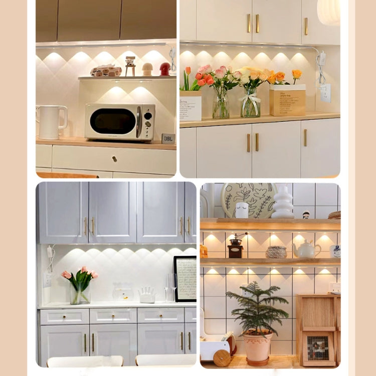 80cm 220V CN Plug Wardrobe Cabinet Lamp LED Light Bar With Button Switch(White) by bashfashion