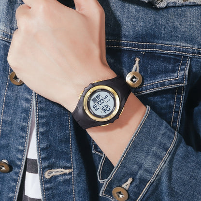 SKMEI 1790 Triplicate Round LED Dual Time Digital Display Luminous Electronic Watch for Men(Blue White) by SKMEI