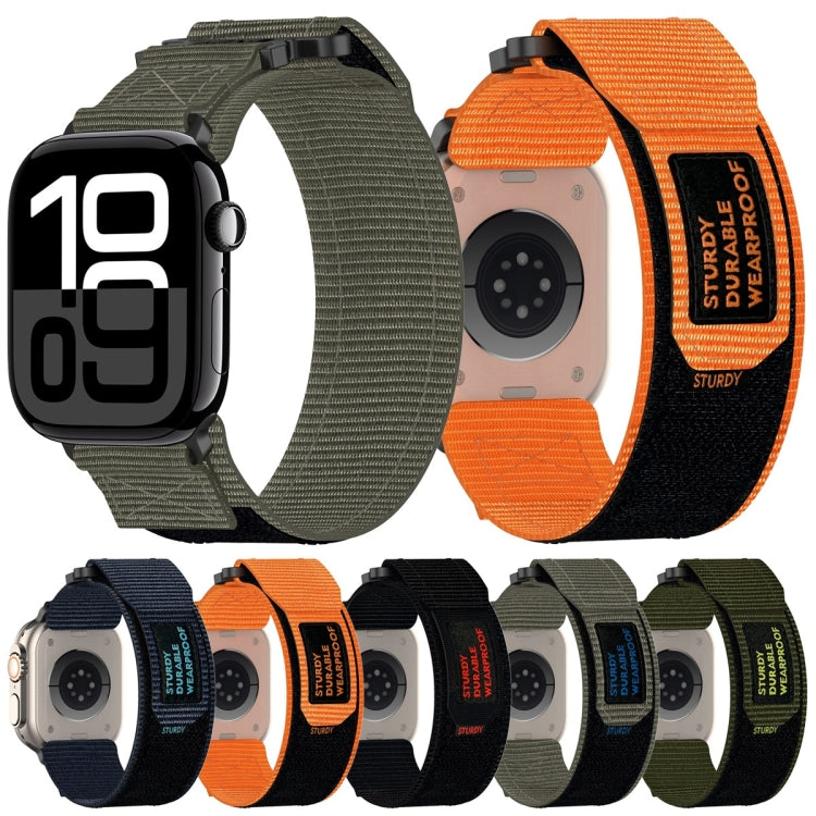 For Apple Watch Series 8 41mm Nylon Hook And Loop Fastener Watch Band(Grey) by bashfashion