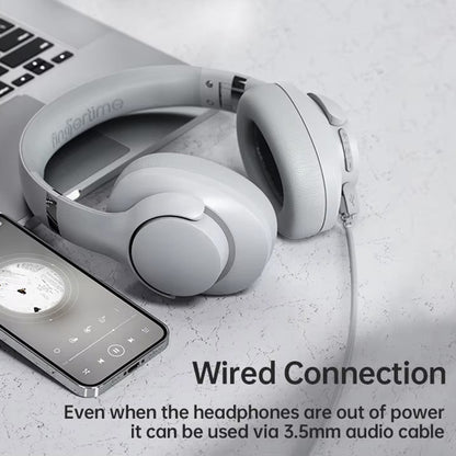 BT048 ANC Noise Reduction Bluetooth 5.3 Wireless Headset(Grey) by bashfashion