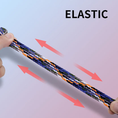 For Xiaomi Mi Band 8 ENKAY Hat-Prince 2 in 1 Set Full Coverage Screen Protector + Elastic Braided Nylon Watch Band(Blue) by ENKAY