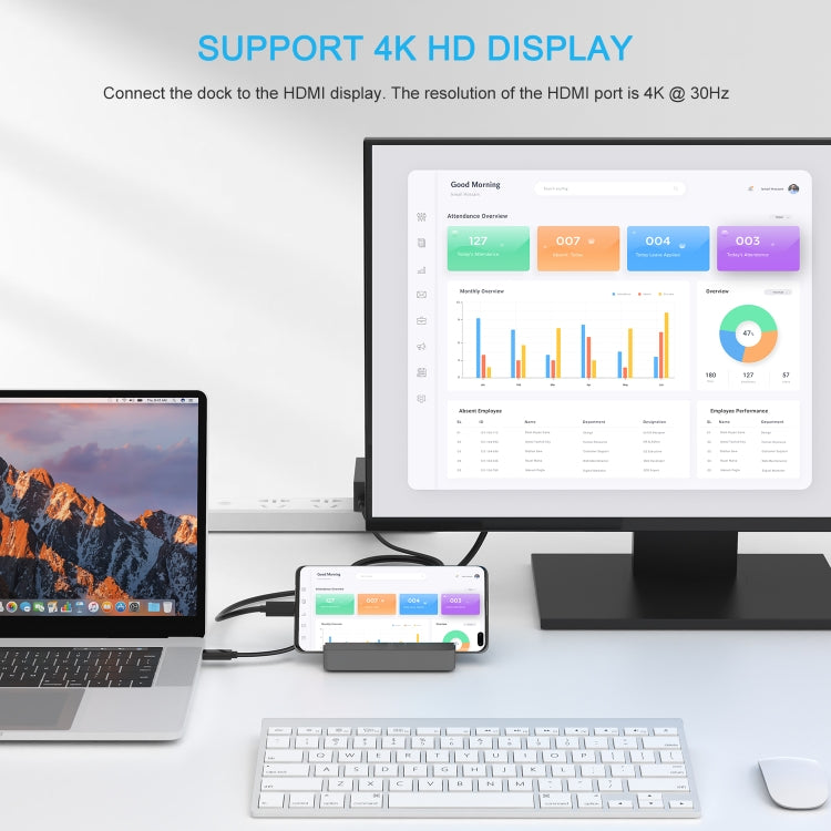 WAVLINK WL-UHP3D01 Portable Type-C Cell Phone Docking Station Multi-Port USB HUB Adapter(AU Plug) by WAVLINK