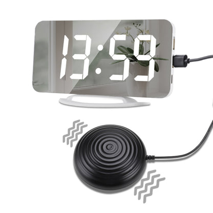 TS-8202 Multifunctional LED Vibration Mirroring USB Alarm Clock by bashfashion