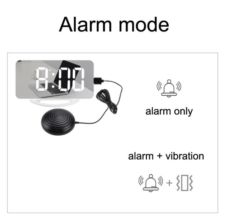 TS-8202 Multifunctional LED Vibration Mirroring USB Alarm Clock by bashfashion