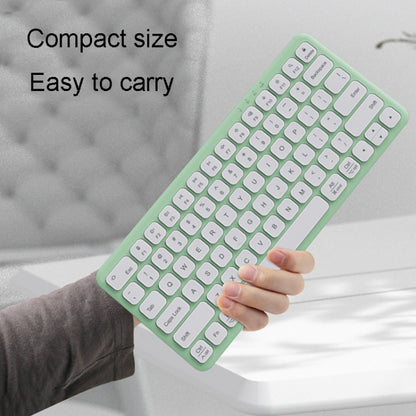 B087 2.4G Portable 78 Keys Dual Mode Wireless Bluetooth Keyboard And Mouse, Style: Keyboard Pink by bashfashion
