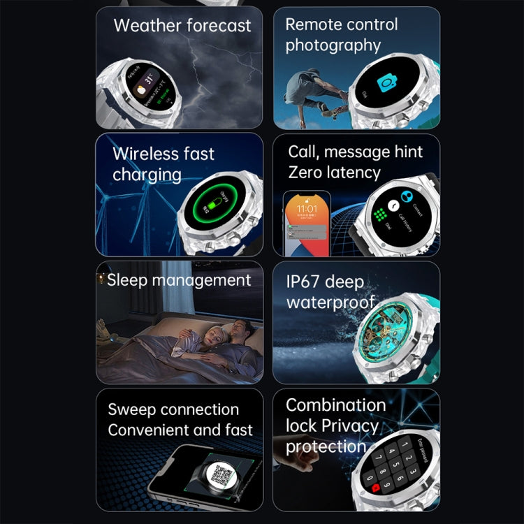 WS-37 1.43-Inch AMOLED IP67 Waterproof Health Monitoring Bluetooth Call Smart Watch(Blue) by bashfashion