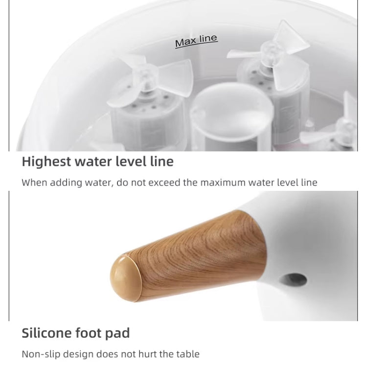 Dynamic Multi-Spray Aromatherapy Diffuser With Colorful Lights Remote Control Humidifier EU Plug(V80 Spit Circle Upgrade Model) by bashfashion