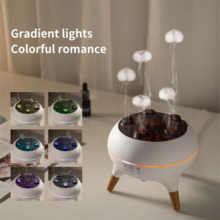 Dynamic Multi-Spray Aromatherapy Diffuser With Colorful Lights Remote Control Humidifier EU Plug(V80 Spit Circle Upgrade Model) by bashfashion