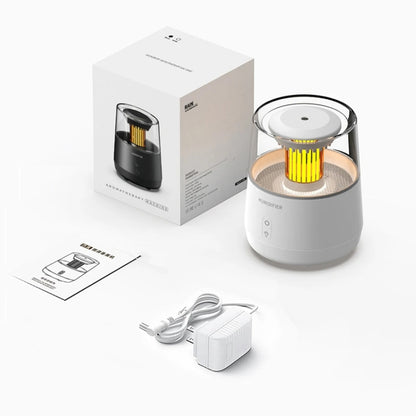 Raindrop Candlelight Aromatherapy Diffuser Air Humidifier with Colorful Lights US Plug Black by bashfashion