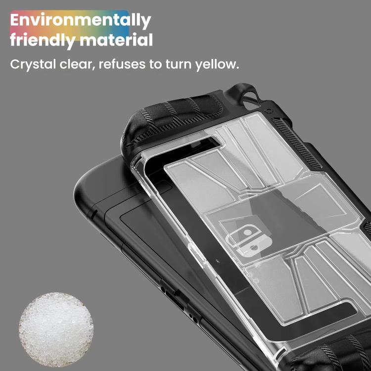 For Nintendo Switch 2 Game Console TPU + PC One-piece Case Shockproof Shell(Black) by bashfashion